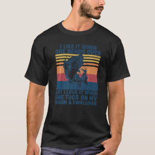 T-shirt J'aime quand elle se penche Pêche au bar Pêcheur
