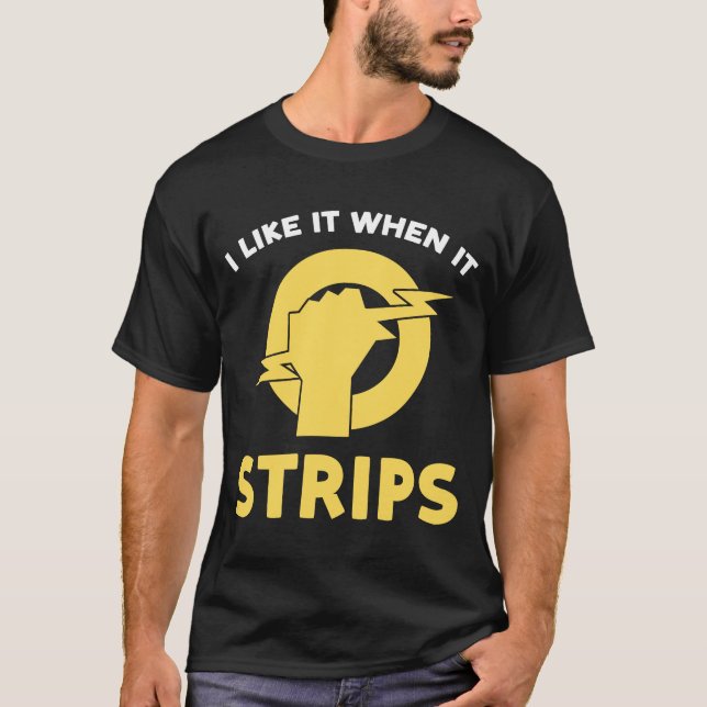 T-shirt J'aime quand il dépouille l'électricien (Devant)