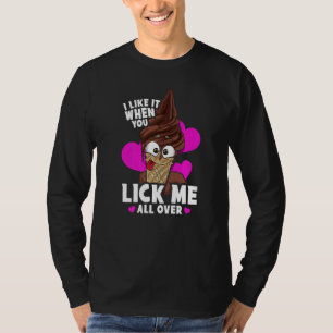 T-shirt J'Aime Quand Vous Me Lapez Tout Sur Un Naughty Pun