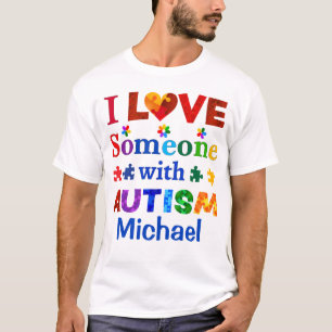 T-shirt J'aime quelqu'un avec AUTISM