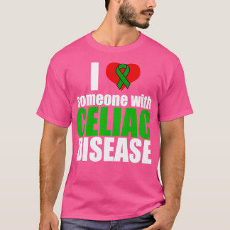 T-shirt J'aime quelqu'un avec la maladie coeliaque