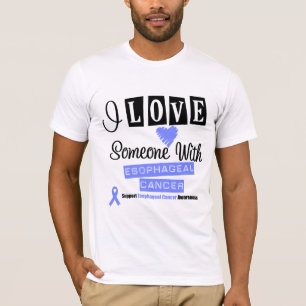 T-shirt J'aime quelqu'un avec le Cancer oesophagien