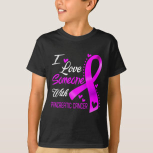 T-shirt J'Aime Quelqu'Un Avec Le Cancer Pancréatique Sensi
