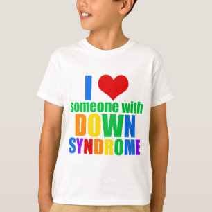 T-shirt J'Aime Quelqu'Un Avec Le Syndrome De Down