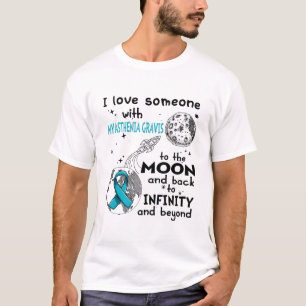 T-shirt J'aime quelqu'un avec Myasthenia Gravis Awareness