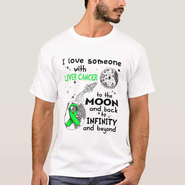 T-shirt J'aime quelqu'un qui est sensibilisé au cancer du  (Devant)