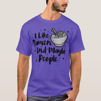 T-shirt J'Aime Ramen Et Peut-Être 3 Personnes, Cool Anime 