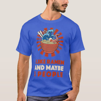 T-shirt J'Aime Ramen Et Peut-Être 3 Personnes Ramen Cuisin