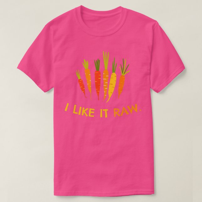T-shirt J'Aime Raw I Carottes Vegan Végétarien Végétarien (Design devant)