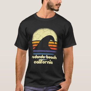 T-shirt J'aime Redondo Beach Californie Vague Océanique CA