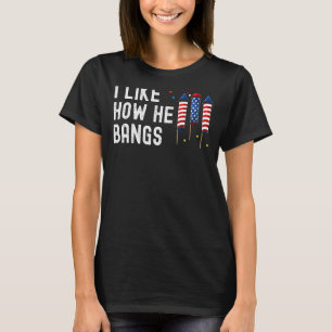 T-shirt J'Aime Sa Façon 4 juillet Couple Fireworks