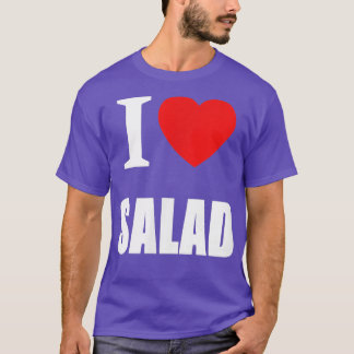 T-shirt J'Aime Salade Pour Végétariens Végétariens Saine S