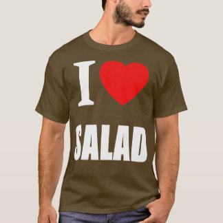 T-shirt J'Aime Salade Pour Végétariens Végétariens Saine S