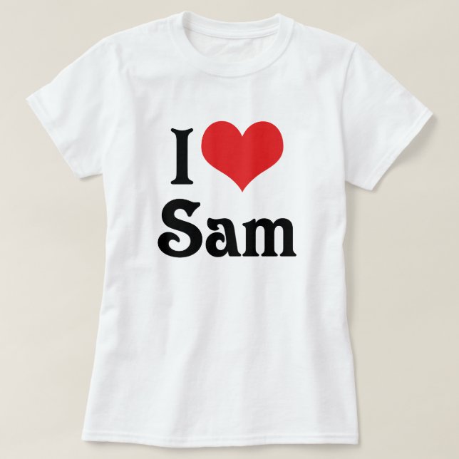 T-shirt J'aime Sam (Design devant)