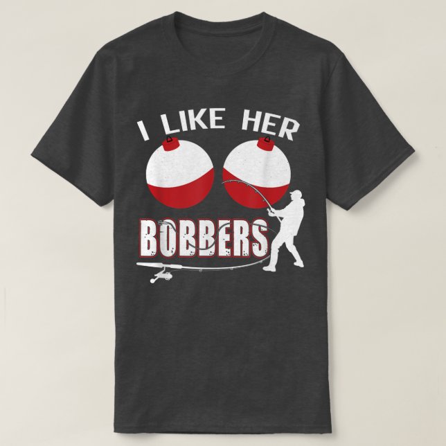 T-shirt J'Aime Ses Bobbers Couples De Pêcheurs Drôle (Design devant)