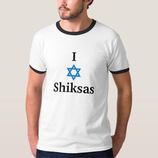 T-shirt J'aime Shiksas ! (Devant)