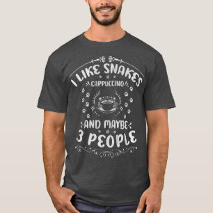 T-shirt J'Aime Snakes Cappuccino Et Peut-Être 3 Personnes