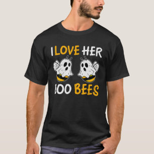 T-shirt J'Aime Son Boo Bees Drôle Costume Couple Halloween