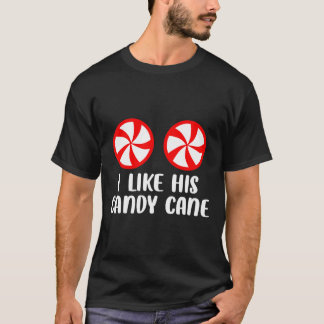 T-shirt J'Aime Son Sucre de canne Amusant Noël Couples Mat