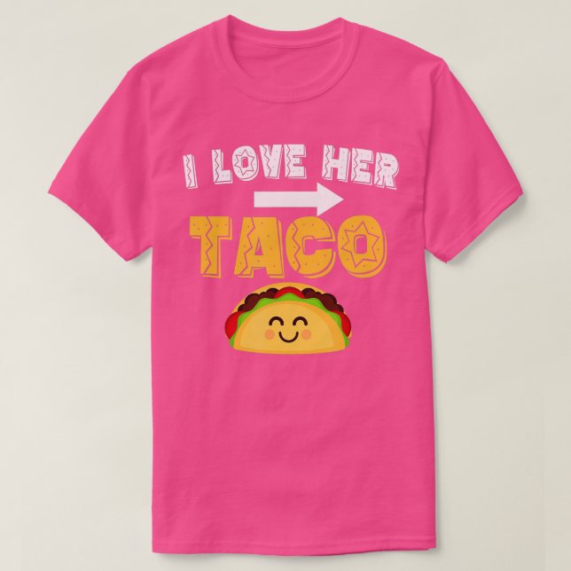 T-shirt J'Aime Son Taco Matching Couple Cinco De Mayo Homm (Design devant)