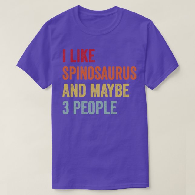 T-shirt J'Aime Spinosaurus Peut-Être 3 Personnes Spinosaur (Design devant)
