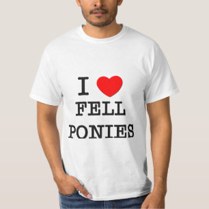 T-shirt J'aime suis tombé des poneys (les chevaux)