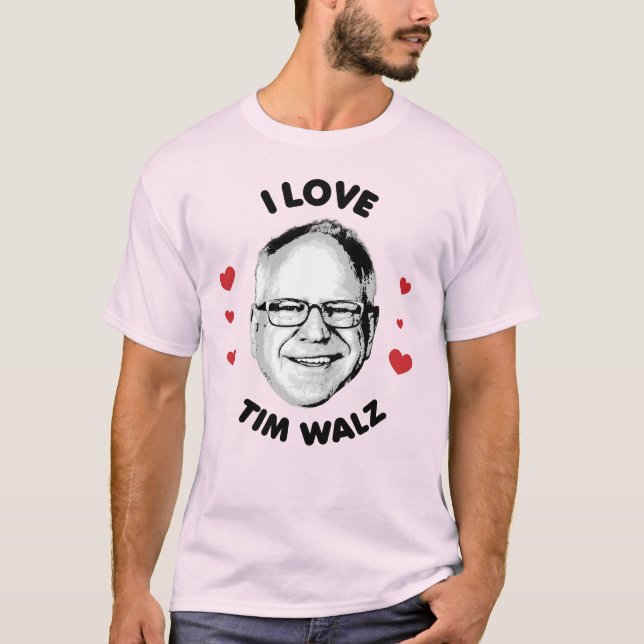 T-shirt J'aime Tim Walz (Devant)