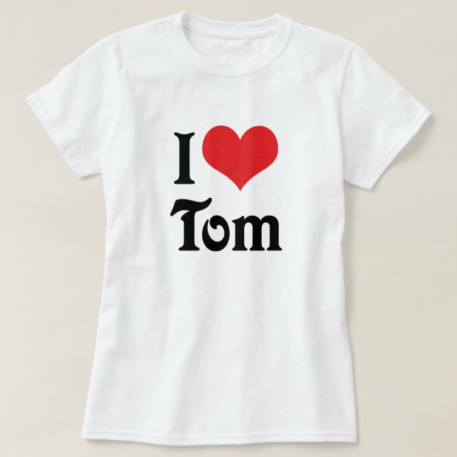 T-shirt J'aime Tom (Design devant)
