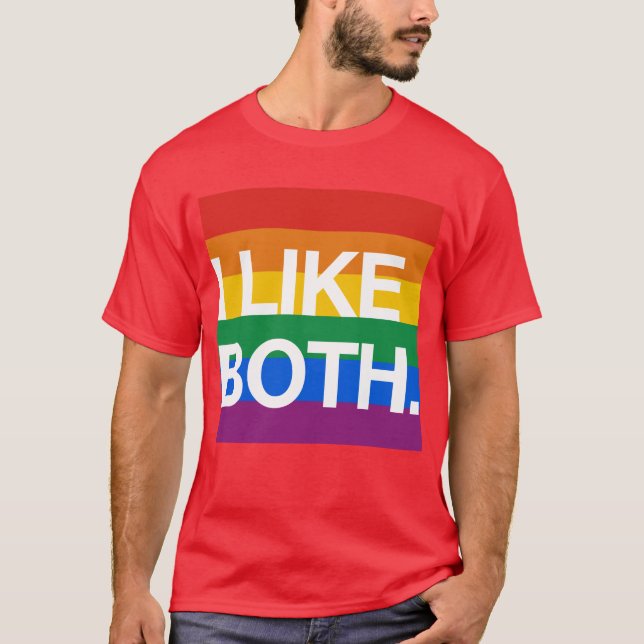 T-SHIRT J'AIME TOUS LES DEUX (Devant)