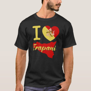 T-shirt J'aime Trapani (Le cœur sicilien de Trapani)