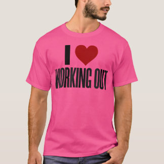 T-shirt J'Aime Travailler Sur Pompe Levant Bodybuilding