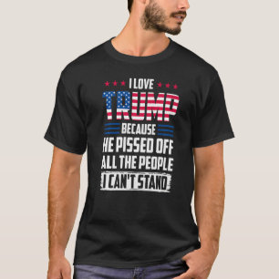 T-shirt J'Aime Trump Parce Qu'Il A Fâché Les Gens Que Je P