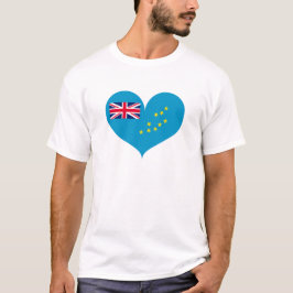T-shirt J'aime Tuvalu Drapeau