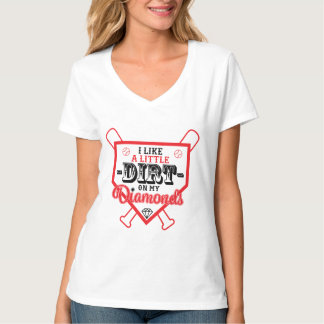 T-shirt J'aime une petite tête sur mon champ de baseball D