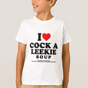 T-shirt J'aime une soupe Leekie Écossaise Poulet Poireau B