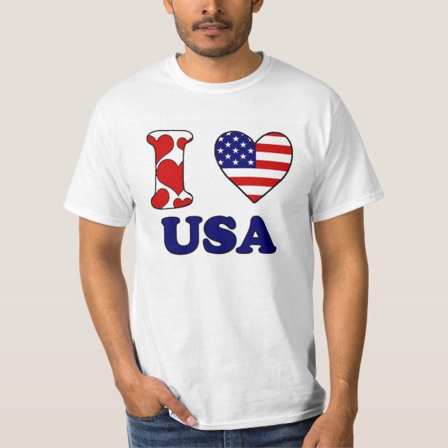 T-shirt J'aime USA (Devant)