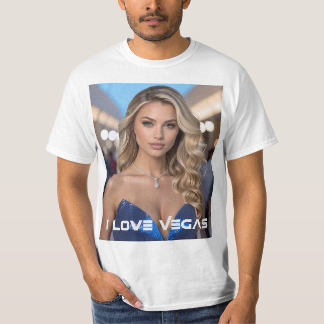 T-SHIRT J'AIME VEGAS (Devant)