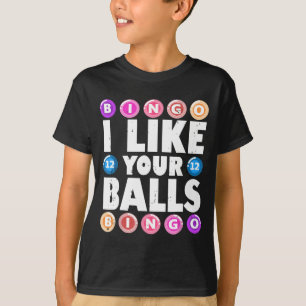T-shirt J'aime Vos Boules Bingo Jeux de Hasard Femmes Fête