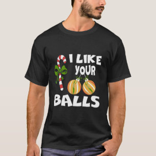 T-shirt J'Aime Vos Boules Drôle Joyeux Noël Annonce