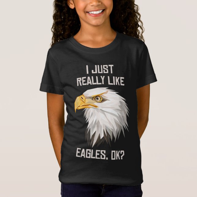 T-Shirt J'Aime Vraiment Aigle Ok Drôle Aigle Amant Cadeau (Devant)