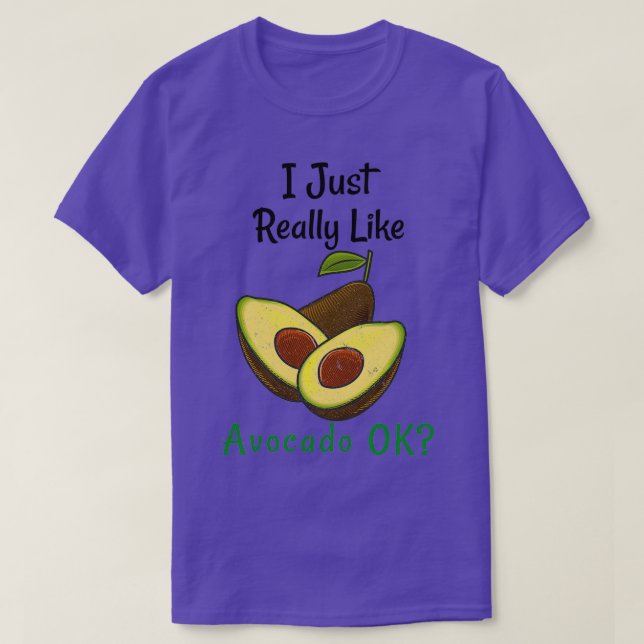 T-shirt J'Aime Vraiment Avocado Ok (Design devant)