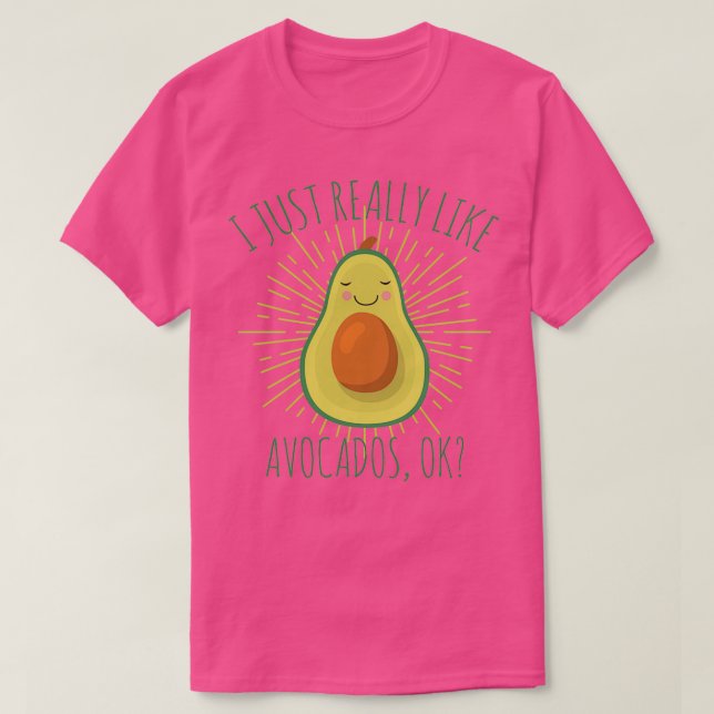T-shirt J'Aime Vraiment Avocados Ok 3 (Design devant)