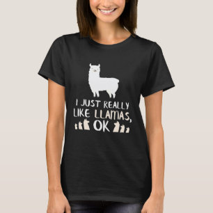 T-shirt J'aime vraiment beaucoup les lamas Amateur de lam