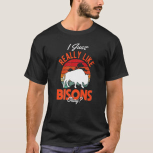 T-shirt J'aime vraiment Bisons Buffalo