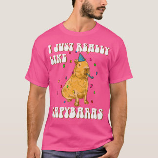 T-shirt J'Aime Vraiment Capybara Anniversaire