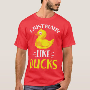 T-shirt J'Aime Vraiment Ducky Bath Toy Cute Rubbe