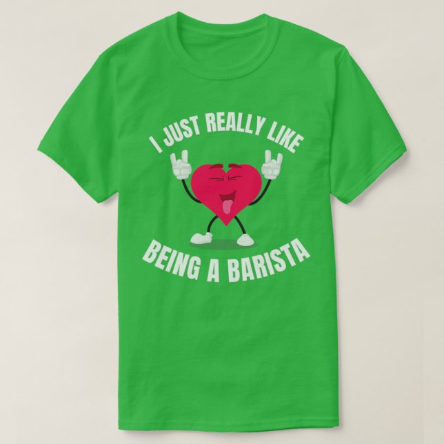 T-shirt J'Aime Vraiment Être Un Barista (Design devant)