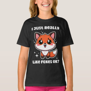 T-shirt J'Aime Vraiment Foxes D'Accord ? Cadeau Fox mignon