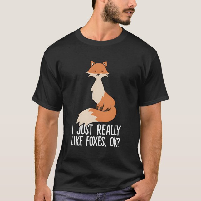 T-shirt J'Aime Vraiment Foxes Ok Fox (Devant)