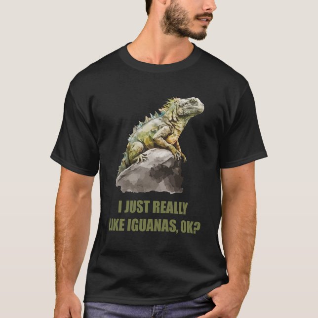 T-shirt J'aime vraiment Iguanas Iguana (Devant)